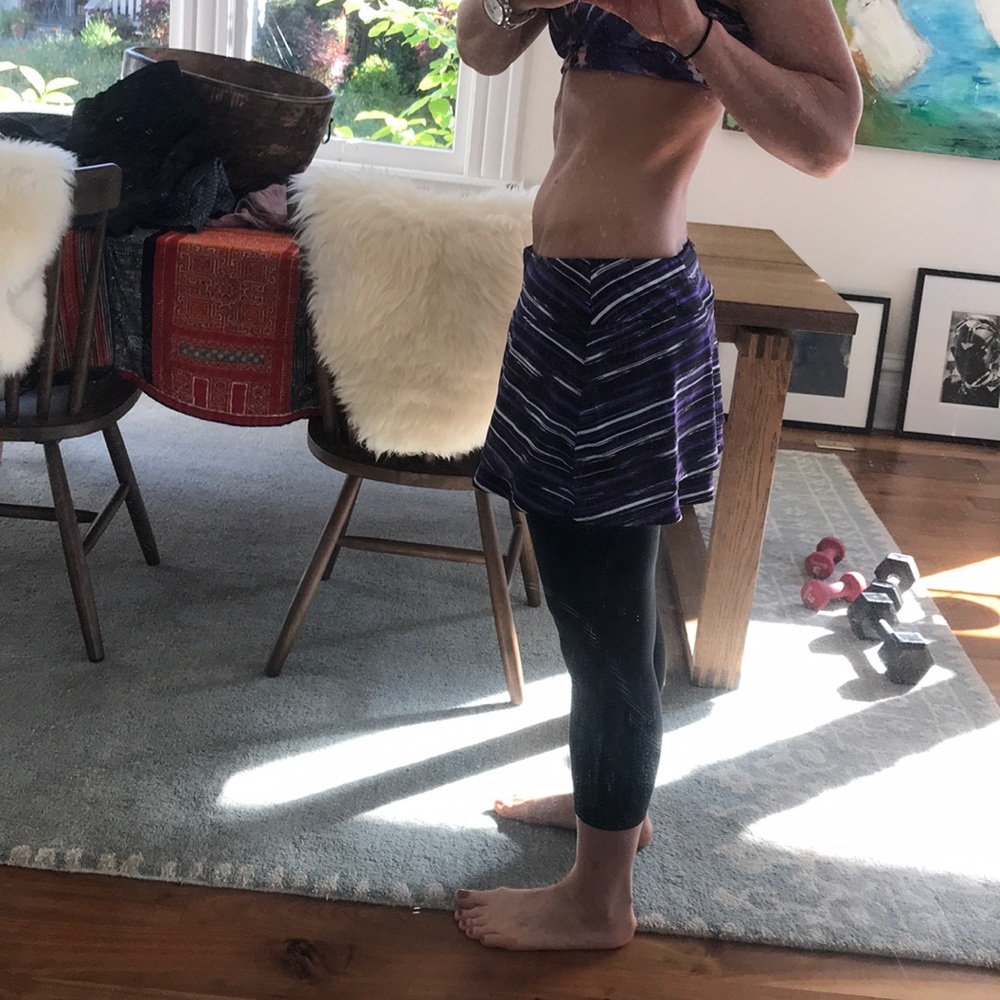 Athleta tights with attached skirt